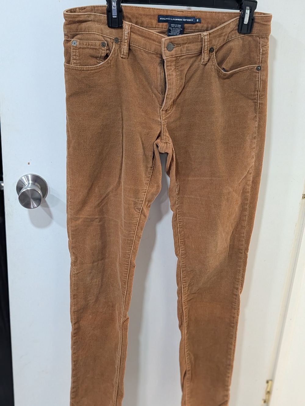 Ralph Lauren Slim Corduroy Jeans in Camel Brown